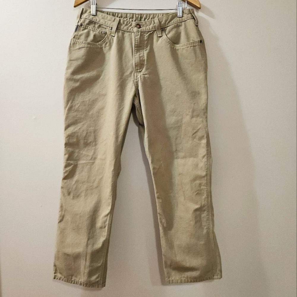 Carhartt - Women's Relaxed Fit Canvas Carpenter Jean WB159 GKH - Size 14 x 30